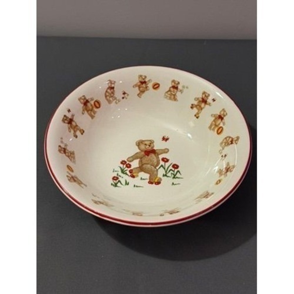 Vtg Mason's Ironstone "Teddy Bears" 1984 Registered Story Book Child Kids Bowl